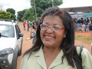 Vera Lúcia comemorou a construção da unidade. (Foto: SESAU).